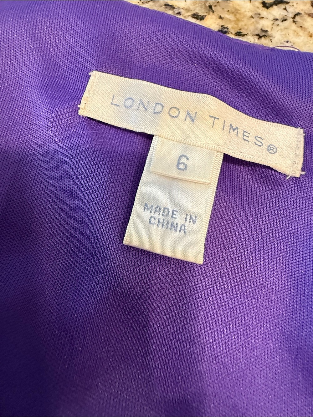 London Times purple sleeveless bodycon tiered midi dress SZ 6 - Picture 7 of 12